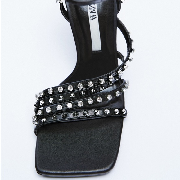 ZARA | High Heels Studded Sandals - Picture 4 of 5